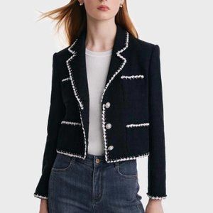 GOELIA - Tweed Knitted Short Jacket